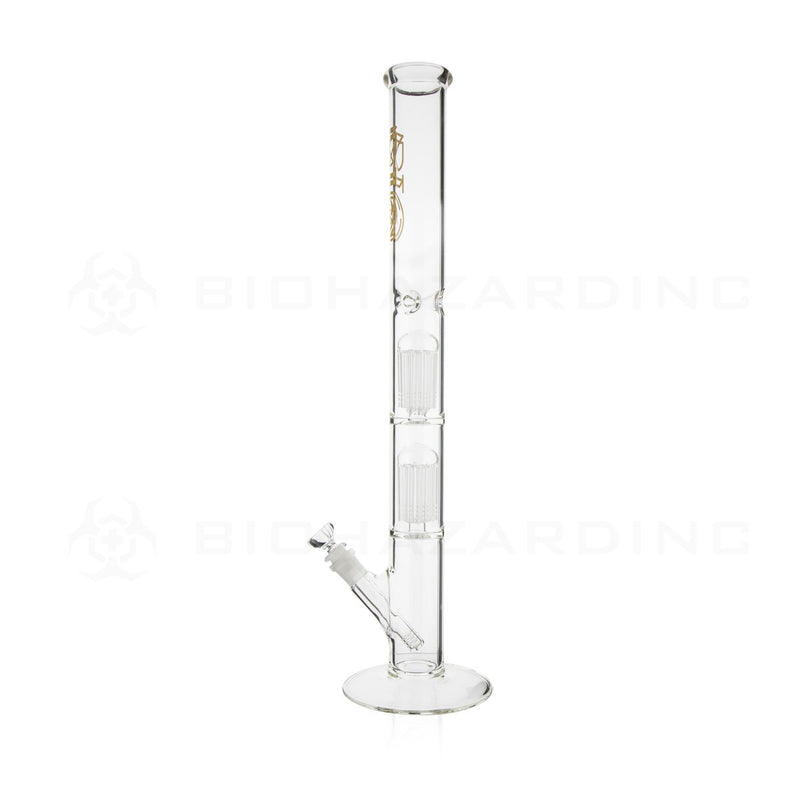 BIO Glass | 22" 50mm x 5mm Double Tree Straight Water Pipe | Gold