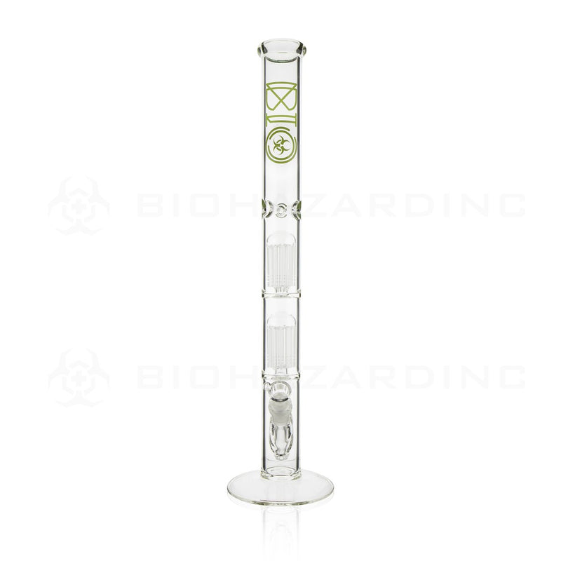 BIO Glass | 22" 50mm x 5mm Double Tree Straight Water Pipe | Green