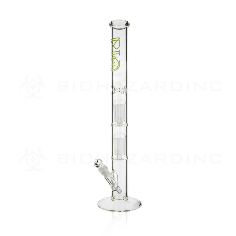 BIO Glass | 22" 50mm x 5mm Double Tree Straight Water Pipe | Green