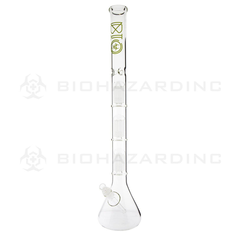 BIO Glass Triple Chamber Beaker | 26" 50mm x 5mm 8 Arm Tree Perc Water Pipe | Green