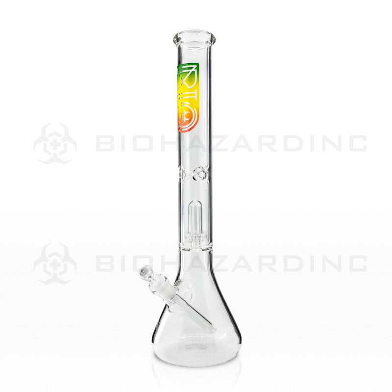 BIO Glass | 18" Showerhead Perc Beaker Water Pipe | Rasta Logo