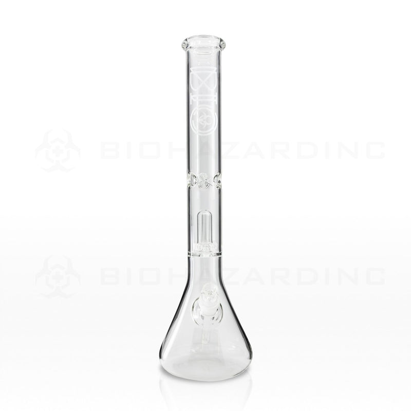 BIO Glass | 18" Showerhead Perc Beaker Water Pipe | Silver