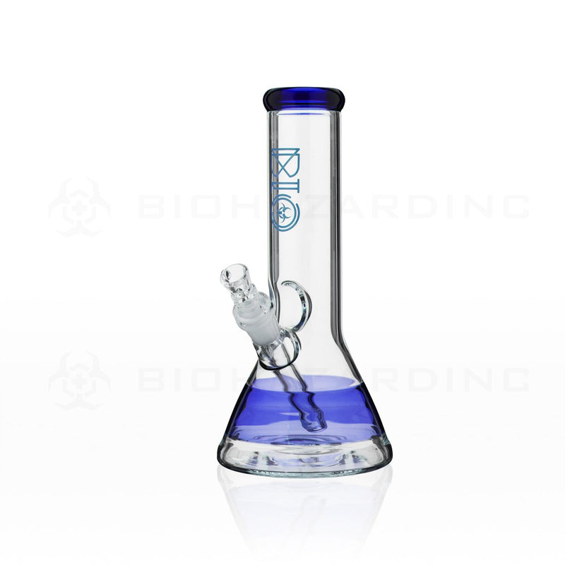 BIO Glass | 10" 50mm x 5mm Stripe Beaker Water Pipe | Blue