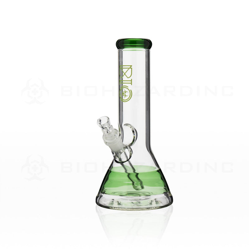 BIO Glass | 10" 50mm x 5mm Stripe Beaker Water Pipe | Green