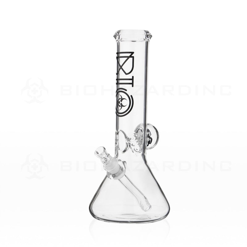 BIO Glass | 12" 50mm x 5mm Flower Marble Beaker Water Pipe | Black