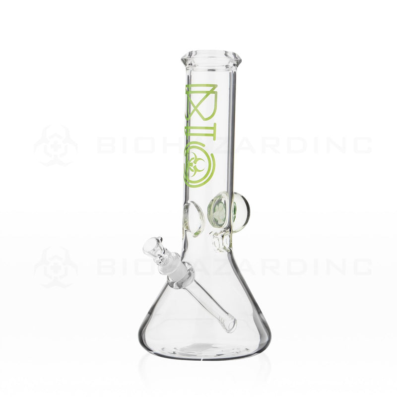 BIO Glass Flower Marble | 12" 50mm x 5mm Beaker Water Pipe | Green