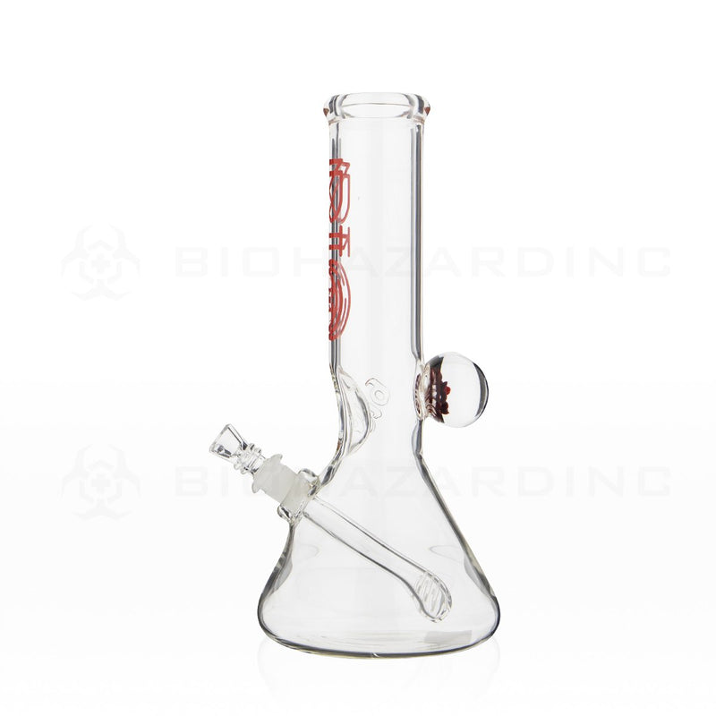 BIO Glass | 12" 50mm x 5mm Flower Marble Beaker Water Pipe | Red