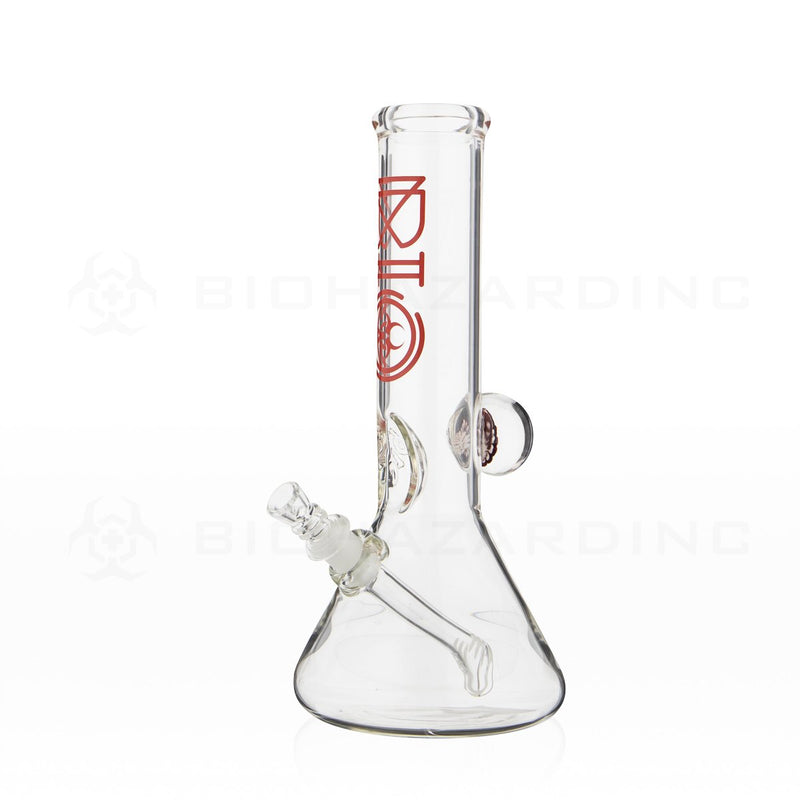 BIO Glass | 12" 50mm x 5mm Flower Marble Beaker Water Pipe | Red