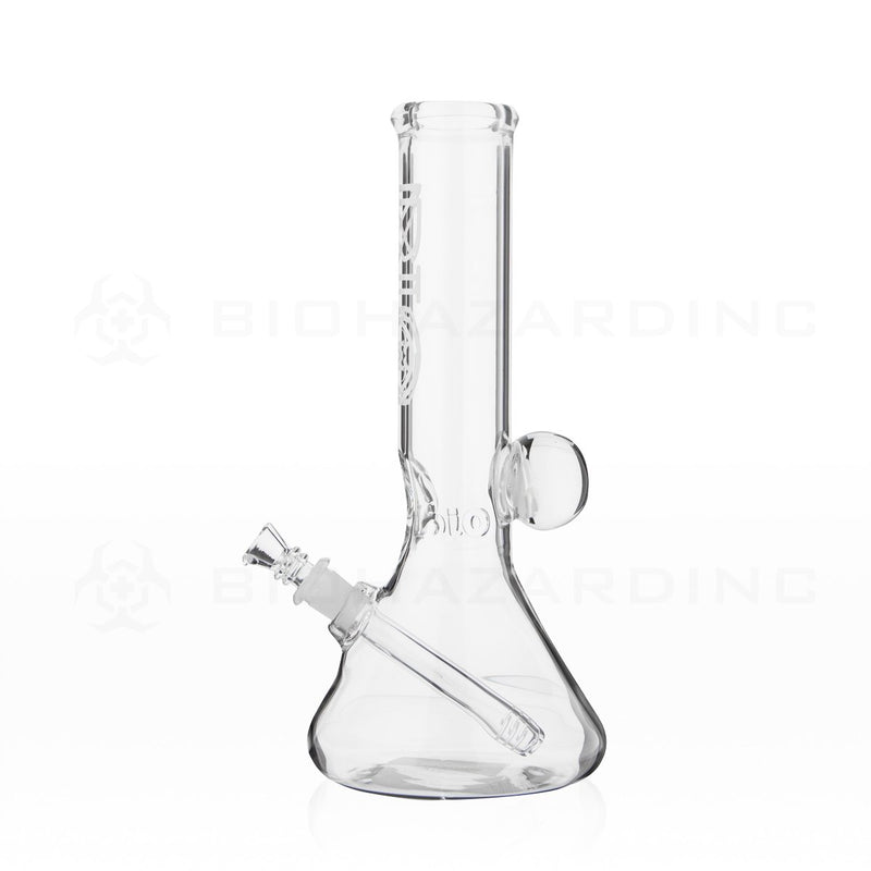 BIO Glass | 12" 50mm x 5mm Flower Marble Beaker Water Pipe | White