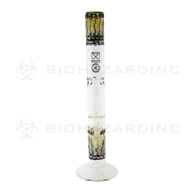 BIO Glass | 18" 50mm x 5mm 8 Arm Tree Perc Straight Water Pipe | Black