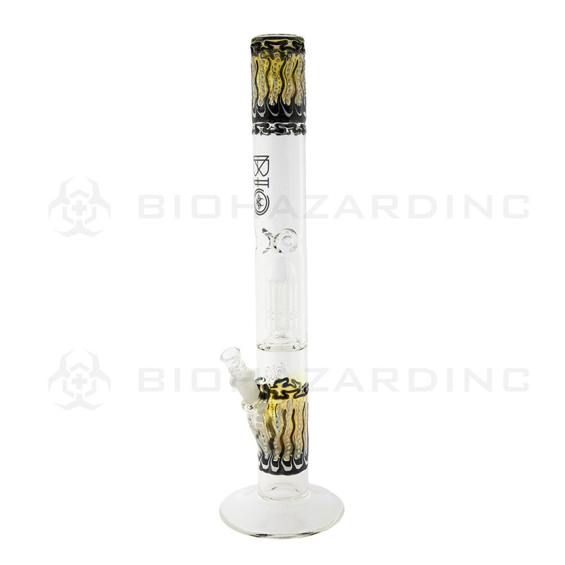 BIO Glass | 18" 50mm x 5mm 8 Arm Tree Perc Straight Water Pipe | Black