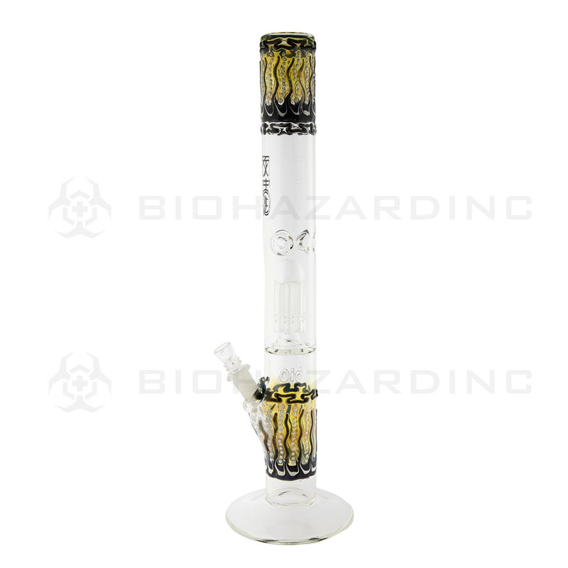 BIO Glass | 18" 50mm x 5mm 8 Arm Tree Perc Straight Water Pipe | Black