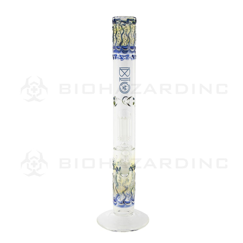 BIO Glass | 18" 50mm x 5mm 8 Arm Tree Perc Straight Water Pipe | Blue