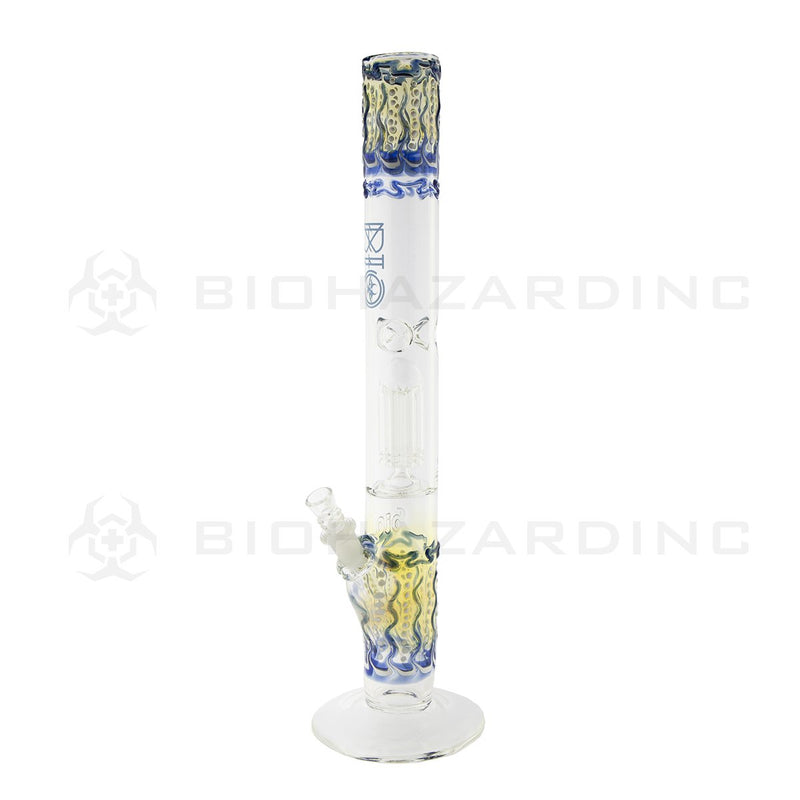 BIO Glass | 18" 50mm x 5mm 8 Arm Tree Perc Straight Water Pipe | Blue