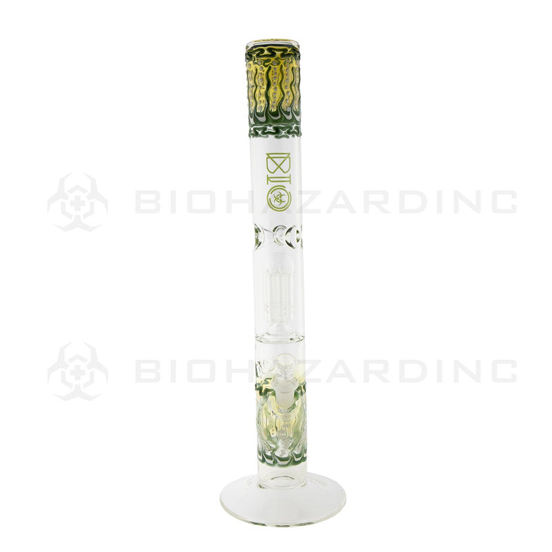 BIO Glass | 18" 50mm x 5mm 8 Arm Tree Perc Straight Water Pipe | Green