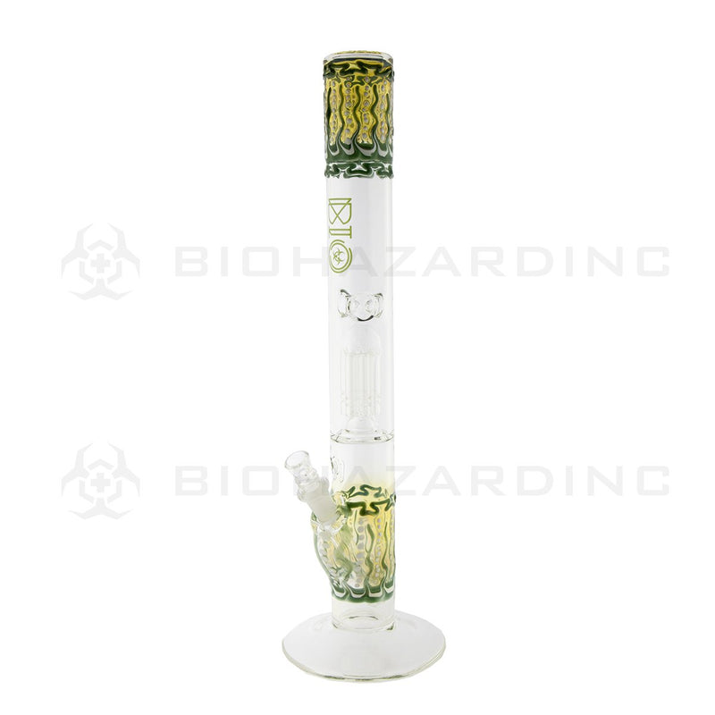 BIO Glass | 18" 50mm x 5mm 8 Arm Tree Perc Straight Water Pipe | Green