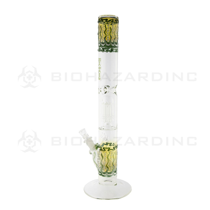 BIO Glass | 18" 50mm x 5mm 8 Arm Tree Perc Straight Water Pipe | Green