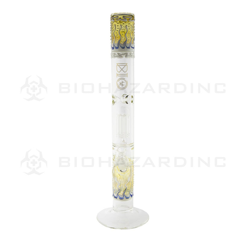 BIO Glass | 18" 50mm x 5mm 8 Arm Tree Perc Straight Water Pipe | White