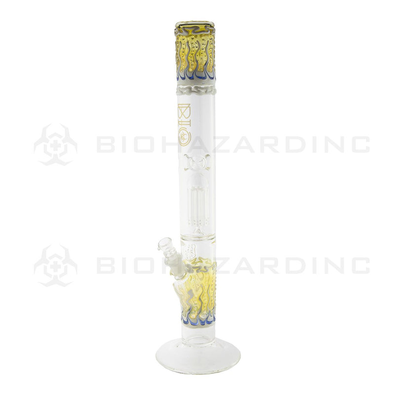 BIO Glass | 18" 50mm x 5mm 8 Arm Tree Perc Straight Water Pipe | White