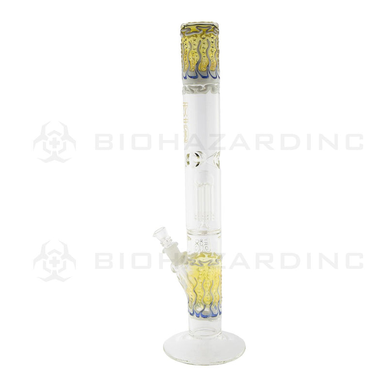 BIO Glass | 18" 50mm x 5mm 8 Arm Tree Perc Straight Water Pipe | White