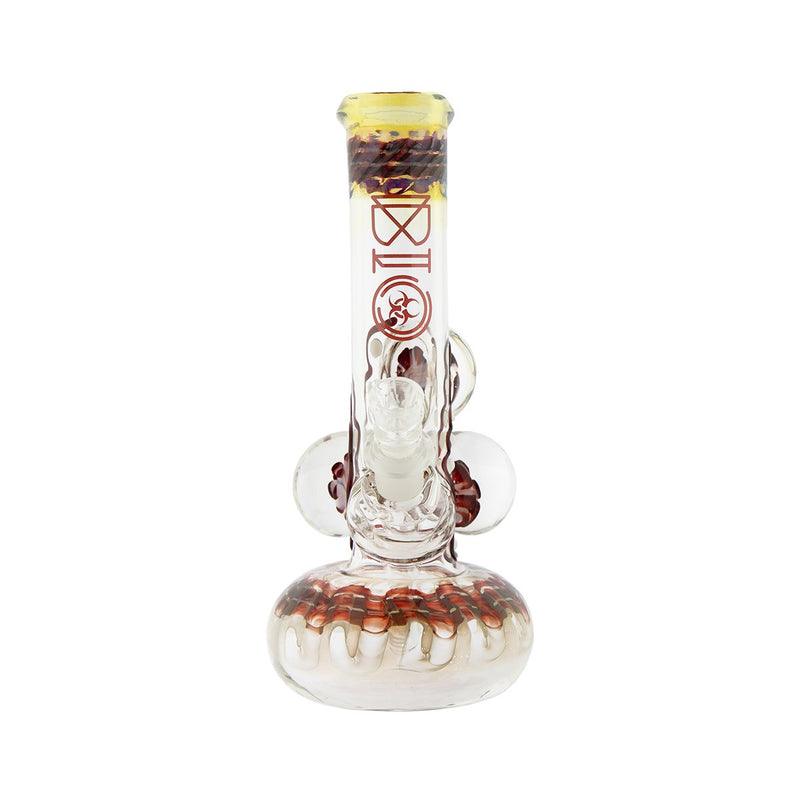 BIO Glass Illuminati | 9" Three Flower Marbles Bubble Water Pipe | Red