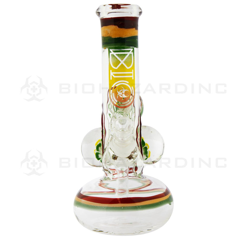 BIO Glass Illuminati | 9" Three Flower Marbles Bubble Water Pipe | Rasta