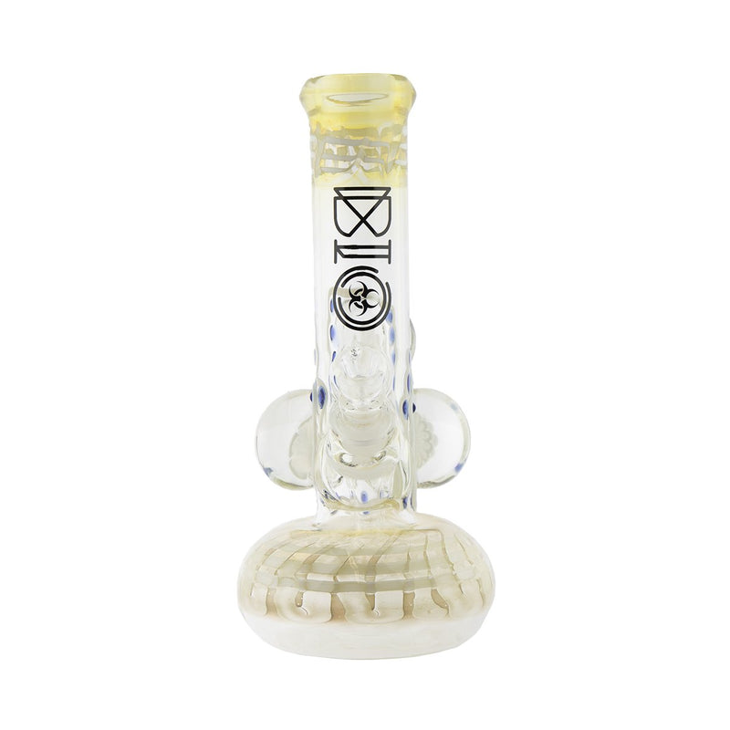 BIO Glass Illuminati | 9" Three Flower Marbles Bubble Water Pipe | White