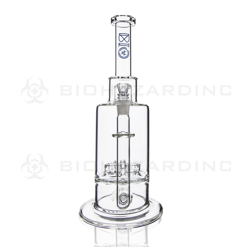 BIO Glass Stemless | 16" 38mm x 5mm Triple Updome Inline Perc Water Pipe | Blue