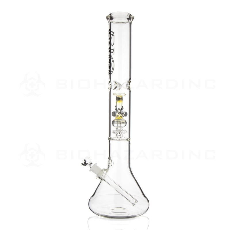 BIO Glass Beaker | 17" 50mm x 5mm Replica Mini Pipe Showerhead Perc Water Pipe | Black