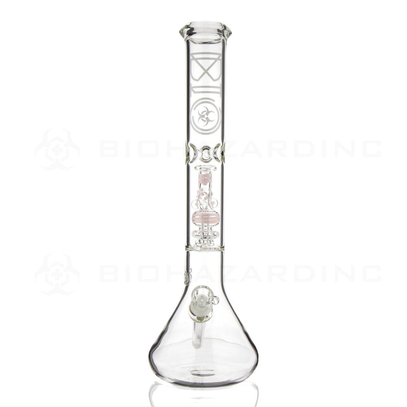 BIO Glass | 17" 50mm x 5mm Replica Mini Pipe Showerhead Perc Water Pipe | Pink