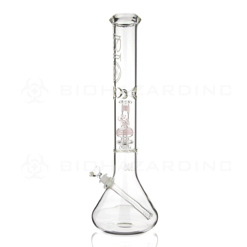 BIO Glass | 17" 50mm x 5mm Replica Mini Pipe Showerhead Perc Water Pipe | Pink