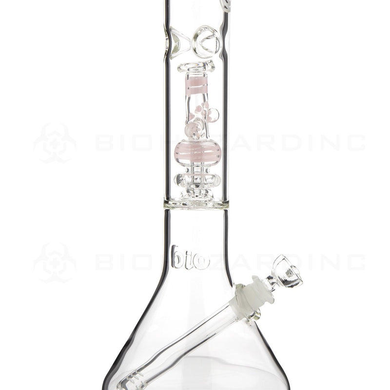 BIO Glass | 17" 50mm x 5mm Replica Mini Pipe Showerhead Perc Water Pipe | Pink