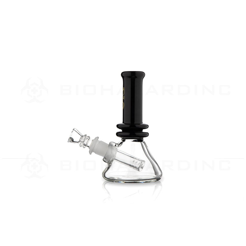 BIO Glass Heavy | 5" 25mm x 4mm Classic Mini Beaker Water Pipe | Black & Gold