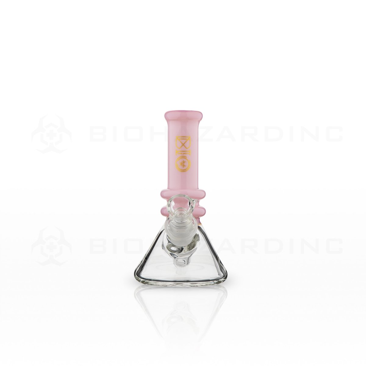 BIO Glass | 5" 25mm x 4mm Classic Mini Beaker Water Pipe | Pastel Pink
