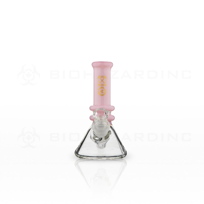 BIO Glass | 5" 25mm x 4mm Classic Mini Beaker Water Pipe | Pastel Pink