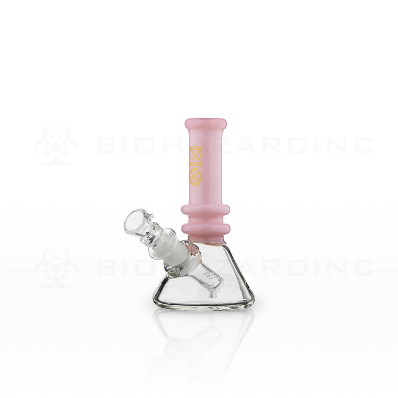 BIO Glass | 5" 25mm x 4mm Classic Mini Beaker Water Pipe | Pastel Pink