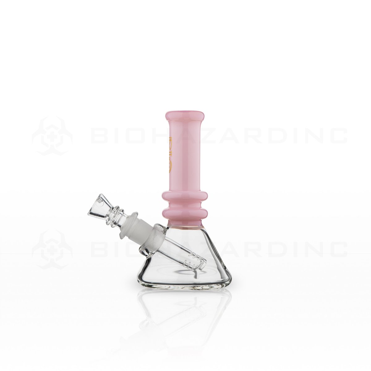 BIO Glass | 5" 25mm x 4mm Classic Mini Beaker Water Pipe | Pastel Pink