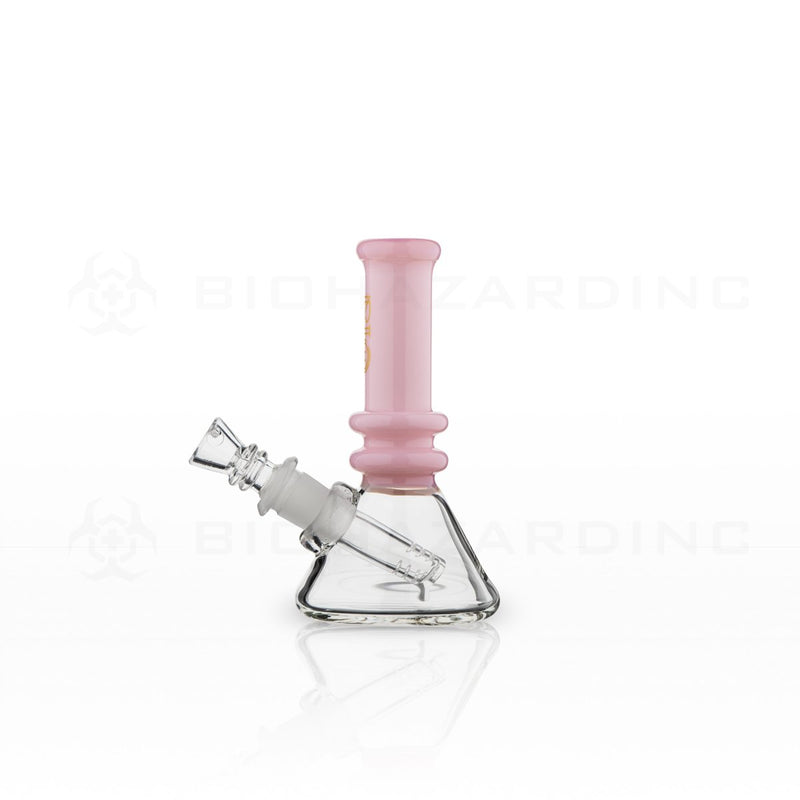 BIO Glass | 5" 25mm x 4mm Classic Mini Beaker Water Pipe | Pastel Pink