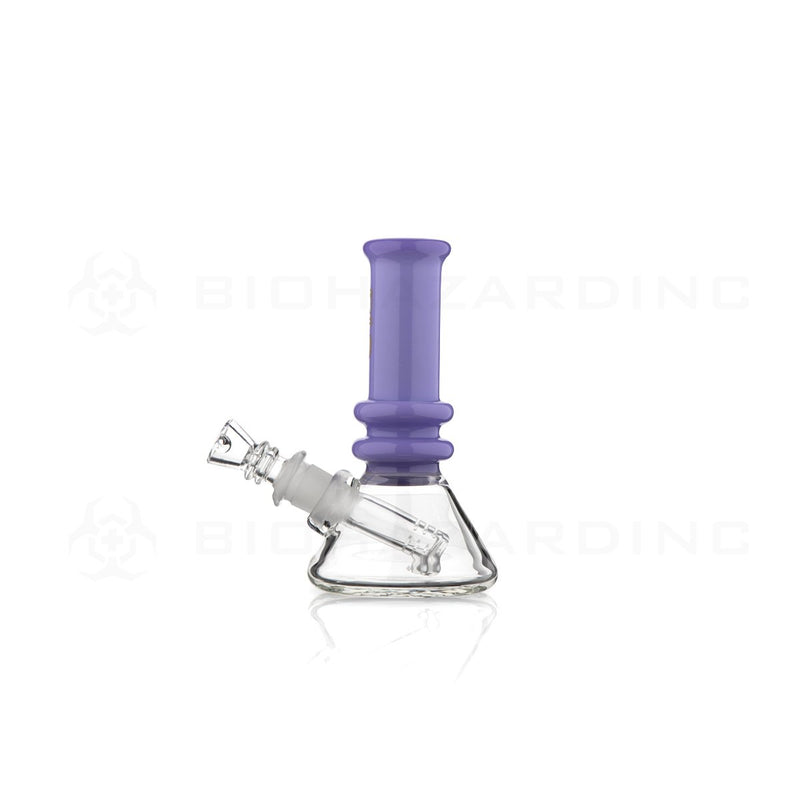 BIO Glass Heavy | 5" 25mm x 4mm Classic Mini Beaker Water Pipe | Pastel Purple