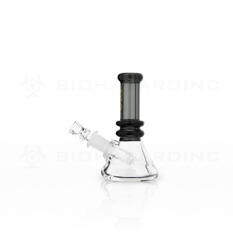 BIO Glass Heavy | 5" 25mm x 4mm Classic Mini Beaker Water Pipe | Smoke Black