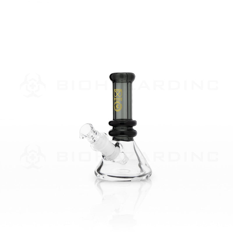 BIO Glass Heavy | 5" 25mm x 4mm Classic Mini Beaker Water Pipe | Smoke Black