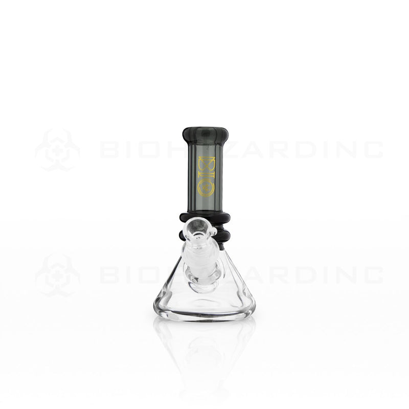 BIO Glass Heavy | 5" 25mm x 4mm Classic Mini Beaker Water Pipe | Smoke Black