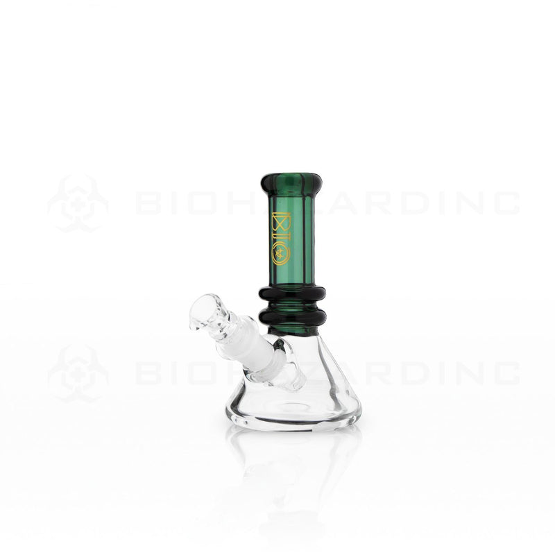 BIO Glass Heavy | 5" 25mm x 4mm Classic Mini Beaker Water Pipe | Turquoise Green