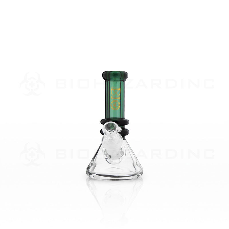 BIO Glass Heavy | 5" 25mm x 4mm Classic Mini Beaker Water Pipe | Turquoise Green