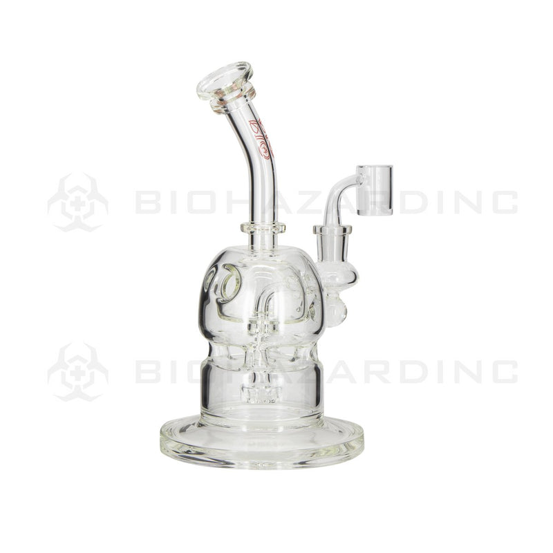 BIO Glass | 10" 38mm x 5mm METRIX v2 Capsule Dome Dab Rig | Red