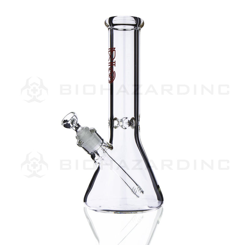 BIO Glass Beaker | 12" 50mm x 7mm Classic Water Pipe | Red