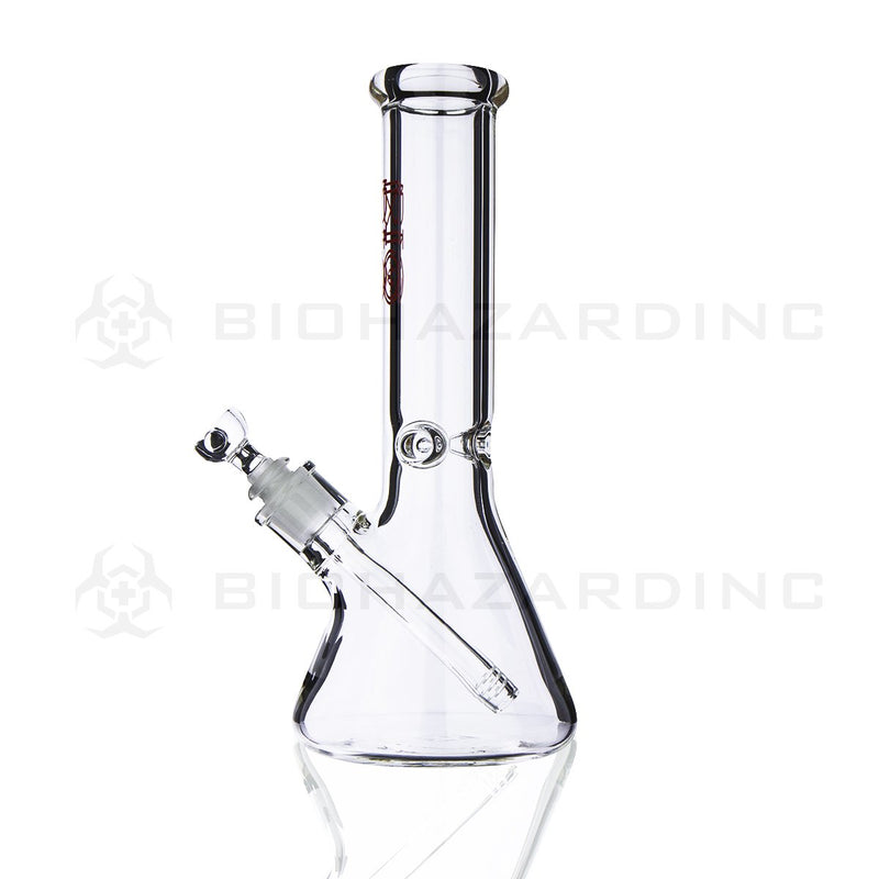 BIO Glass Beaker | 12" 50mm x 7mm Classic Water Pipe | Red