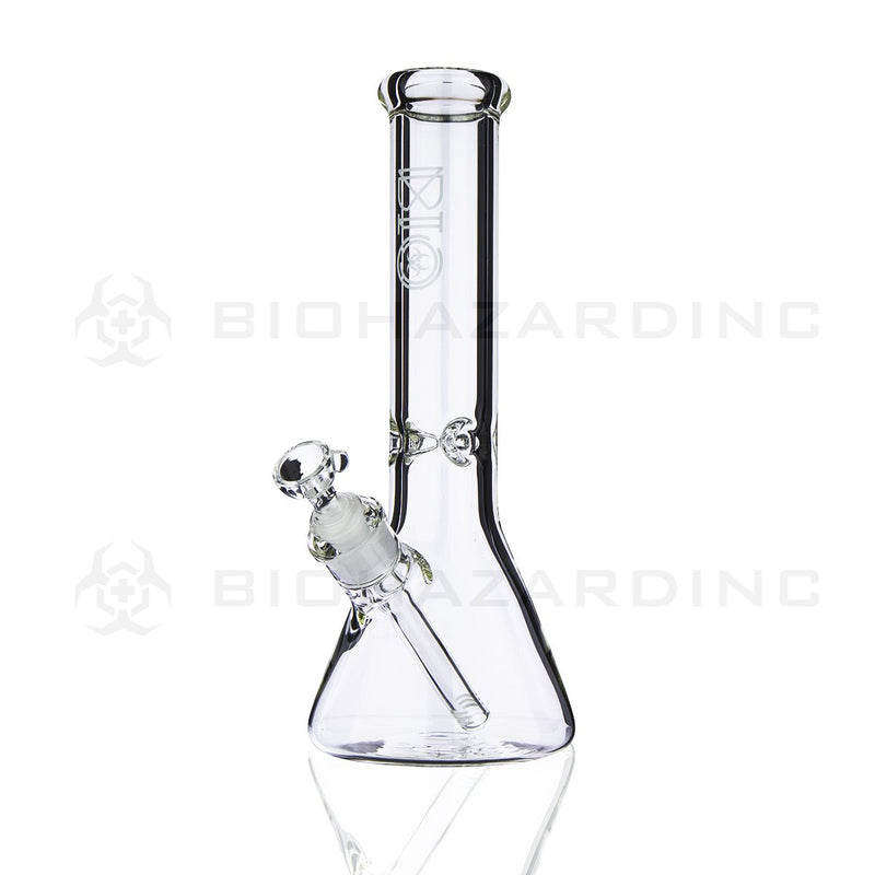 BIO Glass | 12" 50mm x 5mm Classic Beaker Water Pipe | White