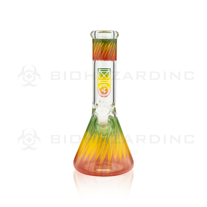 BIO Glass Beaker | 12" 50mm x 7mm Ripple Water Pipe | Rasta