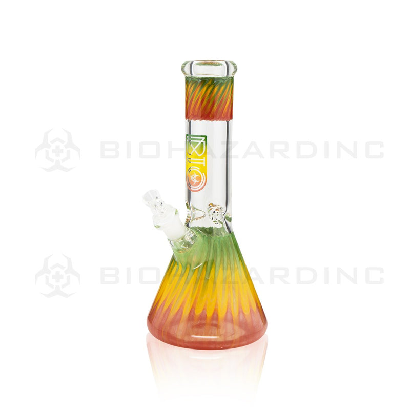 BIO Glass Beaker | 12" 50mm x 7mm Ripple Water Pipe | Rasta